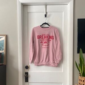 SMALL Pink Graphic Women's Sweatshirt